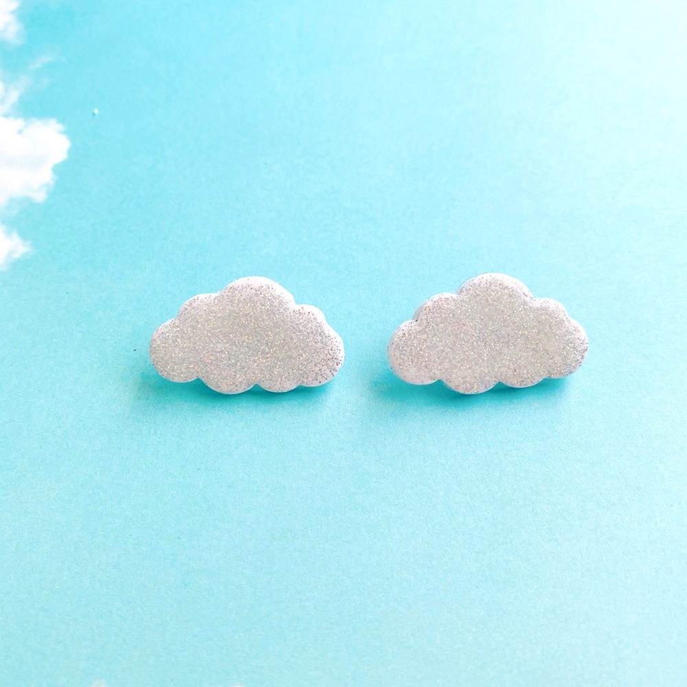 Sparkly Cloud Earrings